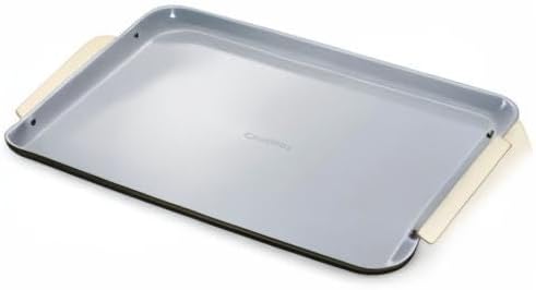 Caraway Non-Stick Ceramic Baking Sheet - Naturally Slick Ceramic Coating - Non-Toxic, PTFE & PFOA Free - Perfect for Baking, Roasting, and More - Large (18" x 13") - Black