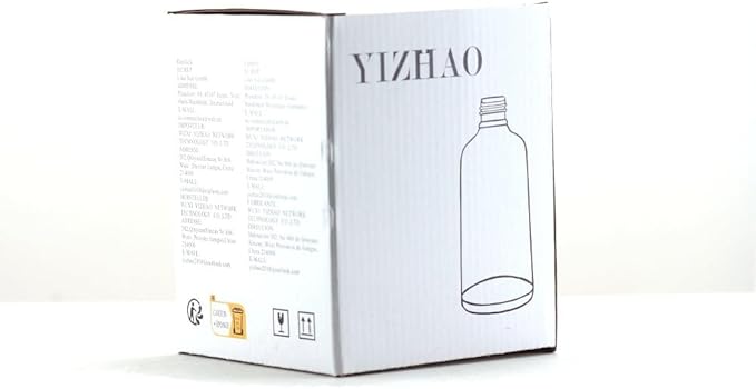 YIZHAO Amber Glass Dropper Bottle 4oz, Tincture Bottles with Glass Dropper, for Essential Oils, Aromatherapy, Cosmetic, Laboratory, Pharmacy, Liquids, Travel –4 Pcs