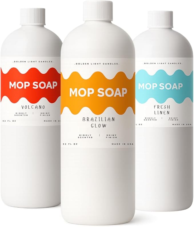 Mop Soap – Highly Scented Luxury Floor Cleaner Concentrate – Brazilian Glow Scent, Leaves Floors Shiny Without Residue – Multi-Surface Floor Mopping Solution, Made in USA, 32 oz