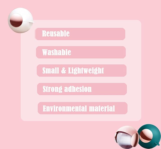 2 Pack Reusable Gel Lint Roller Ball for Pet Hair, MUEDRT Washable Small Lint Remover for Clothes, Portable Sticky Pet Hair Remover for Clothes Traveling Essentials (Pink-Green 2colors)