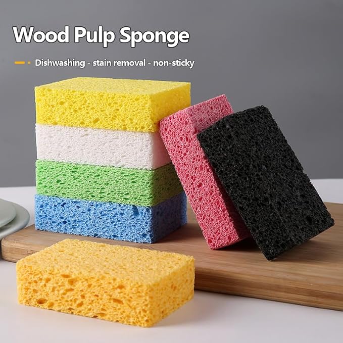 36 - Pack Non-Scratch Scrub Sponges - Sponges for Dishes and Washing Dishes, Cleaning Sponges for Kitchen Home and More(Pink)