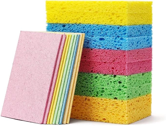 24 - Pack Non-Scratch Scrub Sponges - Sponges for Dishes and Washing Dishes, Cleaning Sponges for Kitchen Home and More(Mixted)