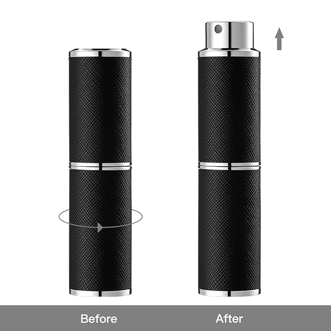 5PCS Perfume Atomizer, 8ML Leather Empty Cologne Sprayer, Mini Perfume Spray Bottle for Travel