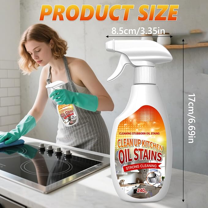 Heavy Duty Degreaser, 2025 New Upgrade Kitchen Cleaner, Multipurpose Oil Stain Remover, for Appliances Countertops Range Hoods