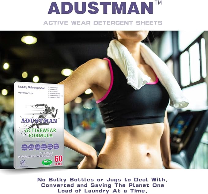 Active Wear Laundry Detergent Sheets Fresh Breeze 180 load 3 Pack Liquid-less Tech Earth-friendly