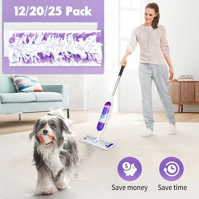 12PCS Disposable Mopping Pads Refills for Swiffer PowerMop,Replacement with Swiffer Power Mop Refills for Swiffer Power Mop Pads Multi-Surface for Floor Cleaning