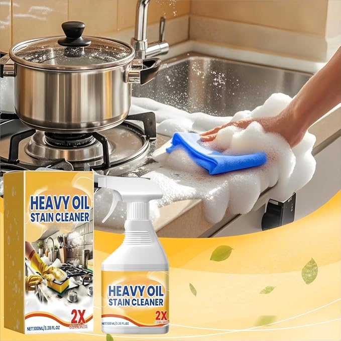 2pc Heavy Duty Degreaser Cleaner Spray - Kitchen Heavy Oil Clean for Stubborn Oil Stains, All-Purpose Cleaner & Kitchen Degreaser for Tough Surfaces
