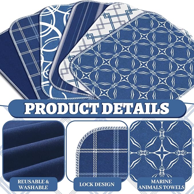 36 Pack Reusable Cleaning Cloths Washable Cotton Kitchen Towels for Home