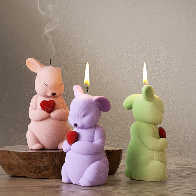 Rabbit Heart Dragon Animal Resin Mold for Casting, Candle Making, Home Decor - 3D Silicone Molds