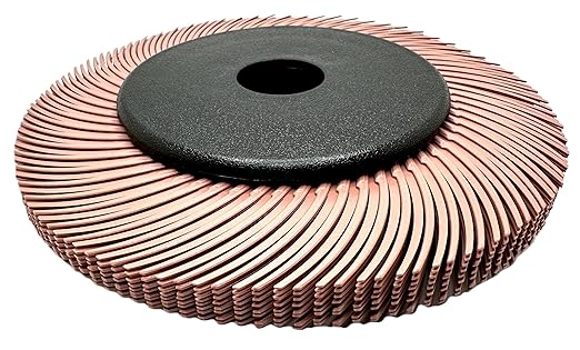 Radial Bristle Brush, 6 in x 1/2 in x 1 in 6 Micron (Peach) with Adapter, Type C Curved Bristle (Pack of 1)