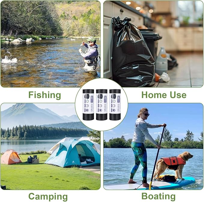 8 Gallon Portable Trash Bags, 90 Count Portable Toilet Bags, Outdoor Toilets Wag Bag Camping Compost Toilet Seat Bags Human Waste Kit for Adults Outdoor Travel Boating Camping Car Essentials