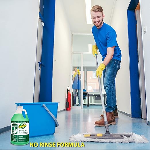 OdoBan Professional Cleaning Neutral pH Floor Cleaner and BioStain and Odor Remover, Made in the USA, 1 Gallon Each