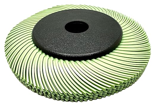 Radial Bristle Brush, 6 in x 1/2 in x 1 in 1 Micron (Light Green) with Adapter, Type C Curved Bristle (Pack of 1)