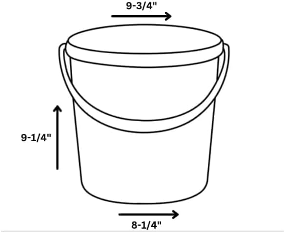 House Naturals 2 Gallon Purple Food Grade BPA Free Made in USA Bucket with Screw On Lid - Pack of 3 (Dark Green - Black Lid)