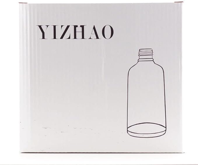 YIZHAO Clear Glass Dropper Bottle 4oz, Tincture Bottles with Glass Dropper, for Essential Oils, Aromatherapy, Cosmetic, Laboratory, Pharmacy, Liquids, Travel –9 Pcs