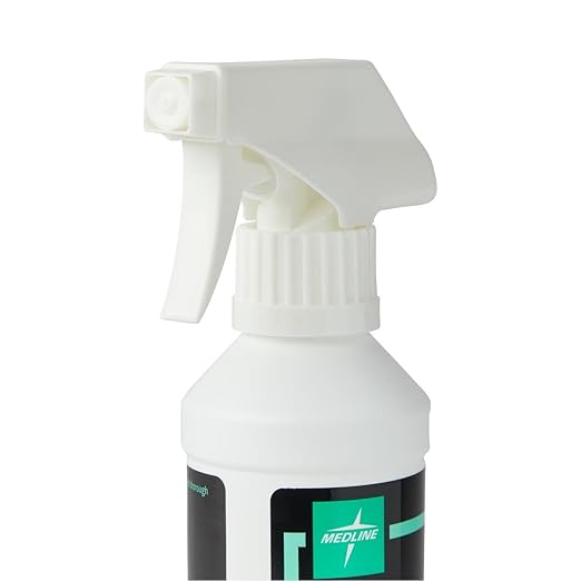 Medline Skintegrity Wound Cleanser, 8 ounce Spray Bottle, for wound cleaning, debridement, removing protein, pressure injuries, infected wounds, spray can be adjusted from mist to stream
