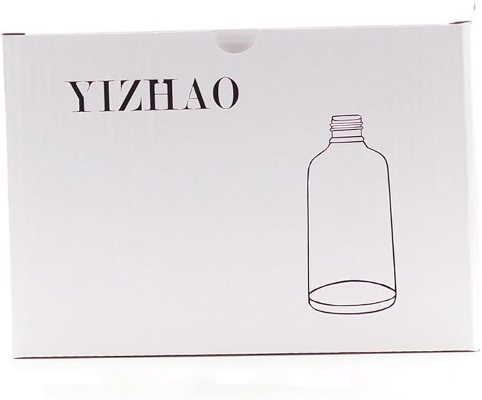 YIZHAO Amber Glass Spray Bottles 2oz, with Small Fine Mist Spray, Metal Cap, Refillable for Essential Oil,Travel,Cleaning,Perfume,Aromatherapy,Makeup – 12 Pcs