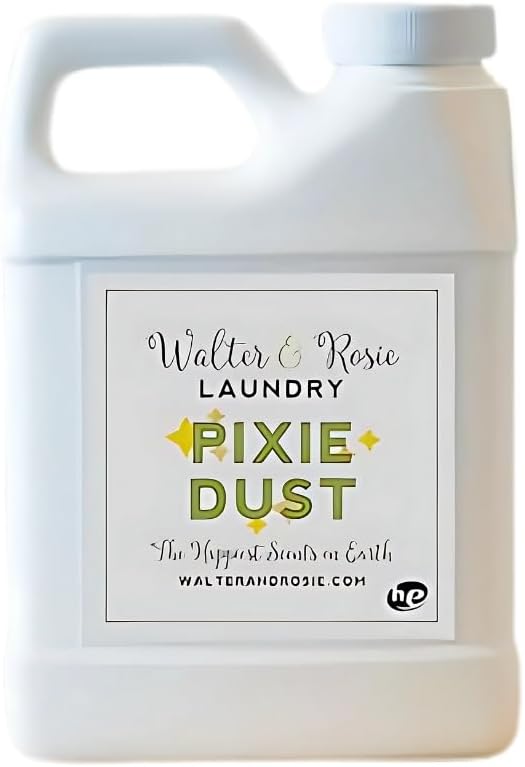 Walter & Rosie Pixie Dust Luxury Detergent - Inspired Scent with Green Notes & White Jasmine - Cleans All Fabric Types - Ideal for Machine & Handwash - The Happiest Detergent on Earth - 32 Oz