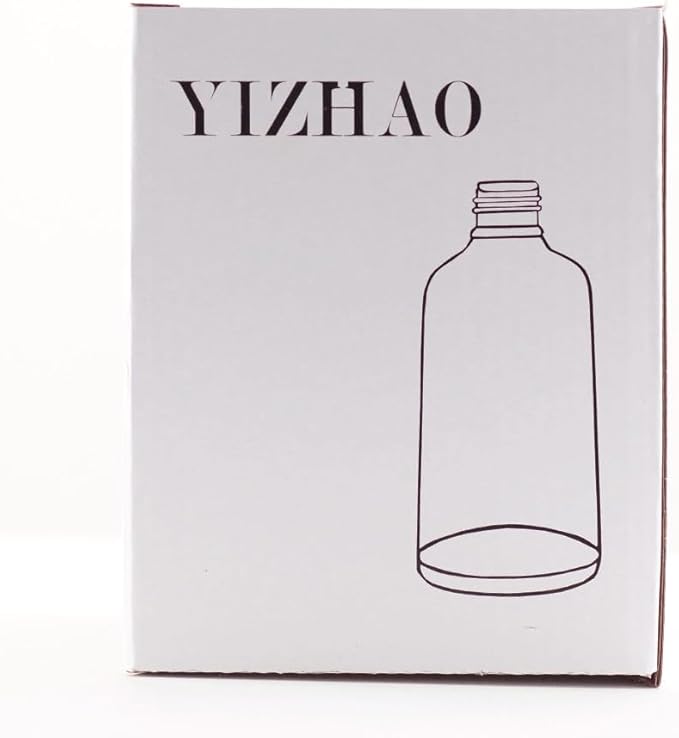 YIZHAO Blue Glass Spray Bottles 4oz, with Small Fine Mist Spray, Metal Cap, Refillable for Essential Oil,Travel,Cleaning,Perfume,Aromatherapy,Makeup – 4 Pcs