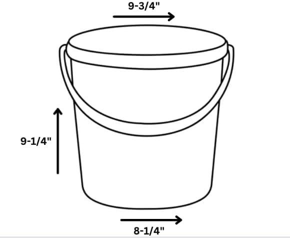 House Naturals 2 Gallon Green Buckets pails with Lids - Food Grade - BPA Free -( Pack of 4 ) Made in USA