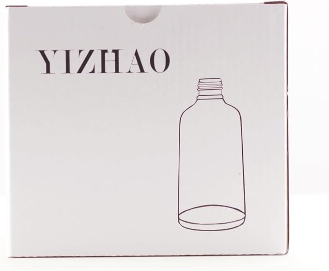 YIZHAO Clear Glass Dropper Bottle 2oz, Tincture Bottles with Glass Dropper, for Essential Oils, Aromatherapy, Cosmetic, Laboratory, Pharmacy, Liquids, Travel –6 Pcs