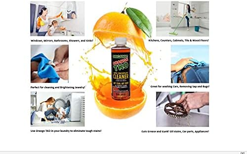 Stain remover, Floor cleaner, Degreaser, Glass cleaner, Multi Purpose Citrus Cleaner, Deodorizer, Stain Remover, Pet Safe, Non Toxic (128oz)