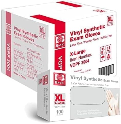 Vinyl Gloves Clear Plastic Powder Free 4 Mil 100-1000 Gloves