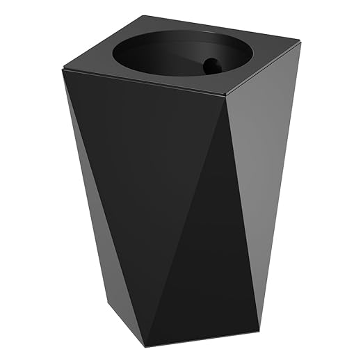 10L/2.6GAL Modern Open top Garbage can,Cream Bathroom tarsh can,Small Gold Wastebasket for Bathroom,Bedroom,Office,Living Room,Hotel (Black)