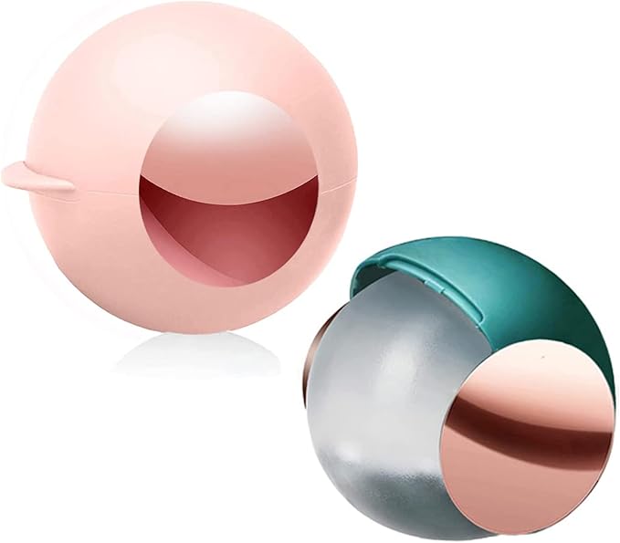 2 Pack Reusable Gel Lint Roller Ball for Pet Hair, MUEDRT Washable Small Lint Remover for Clothes, Portable Sticky Pet Hair Remover for Clothes Traveling Essentials (Pink-Green 2colors)