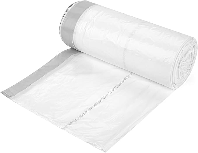 Ultrasac 13 Gallon 1.1 MIL White Drawstring Trash Bags - 19.25" x 28.5" - Pack of 320 - Fits simplehuman H
