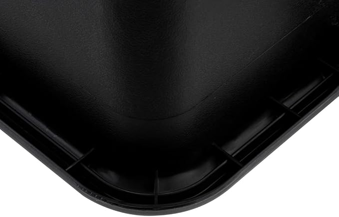 Restaurantware TUB ONLY: RW Clean 21.25 Inch x 15.7 Inch Bus Tubs 12 Regular Bus Boxes - Lids Sold Separately With Handles Black Plastic Restaurant Tubs Heavy-Duty For Kitchen Organization