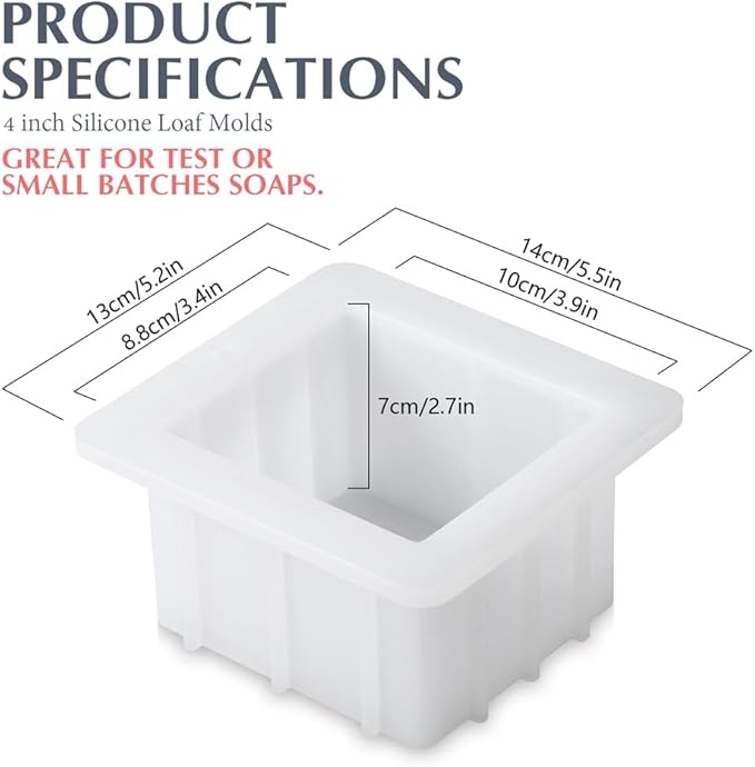 BOOWAN NICOLE Loaf Soap Molds (B0258)