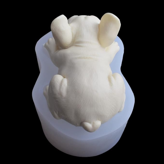 3D Bulldog Silicone Mold - Epoxy Dog Resin Mold for Decoration, Plaster, Candle, Aroma, Fondant, Mousse, Chocolate - DIY Aromatherapy
