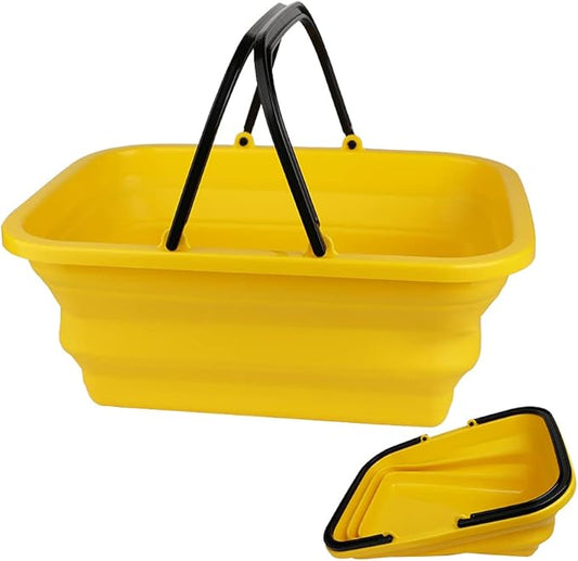 Collapsible 10L Wash Bucket for Car Washing, Kitchen, Picnic, Dishes and Person During Camping, Hiking and Home