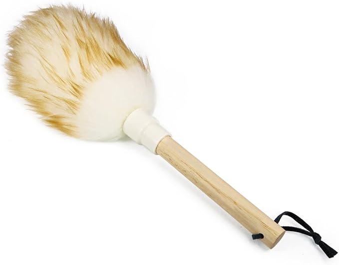 Wool Lambswool Cleaning Brush Duster,Wood Handle,Hanging Rope,Anti-Static,Comfortable Grips, for Piano,Guitar and Other Stringed Instruments and Office, Home and Car etc