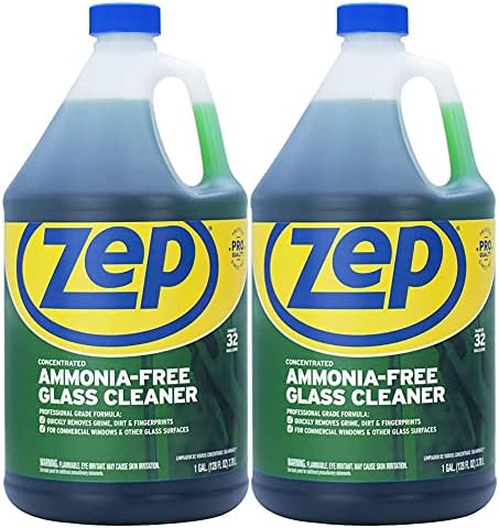 Zep Ammonia Free Glass Cleaner Concentrate 1 Gallon (Case of 2) ZU1052 - Commercial Strength