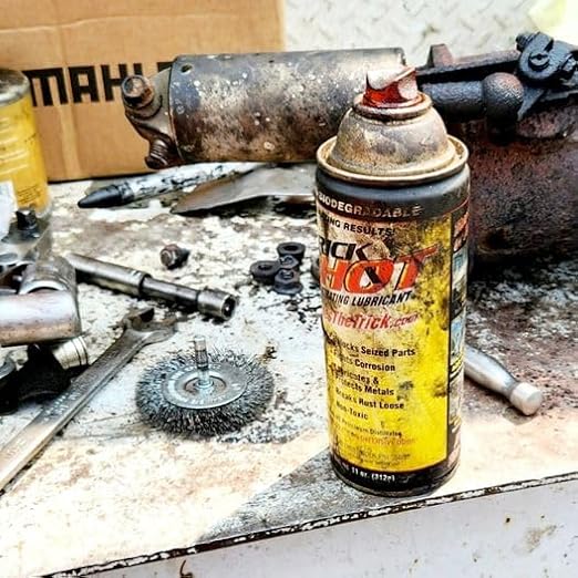 Trick Shot - 3 in 1 Penetrating Lubricant Oil - Non-Toxic, Non-Flammable & Eco-Friendly Food Grade Industrial Oil Spray - Biodegradable Anti-Seize Lubricant, Protects, Degreases & Cleans (12-Pack)