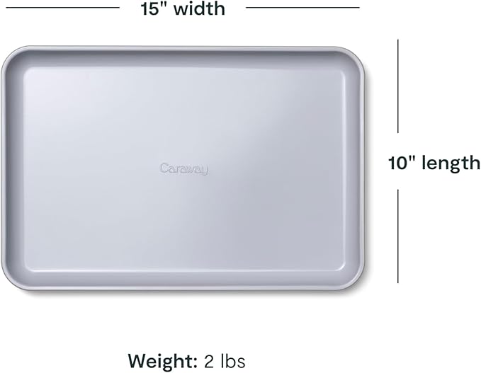 Caraway Non-Stick Ceramic Baking Sheet - Naturally Slick Ceramic Coating - Non-Toxic, PTFE & PFOA Free - Perfect for Baking, Roasting, and More - Medium (15" x 10") - Sage
