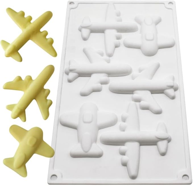 Silicone Mold for Cake DIY Baking Chocolate Eco-Friendly Cake Mold Candy Chocolate Cake Mould Baking DIY Kitchen Accessiories (Aircraft P_11.88 X6.96 X0.52 inch)