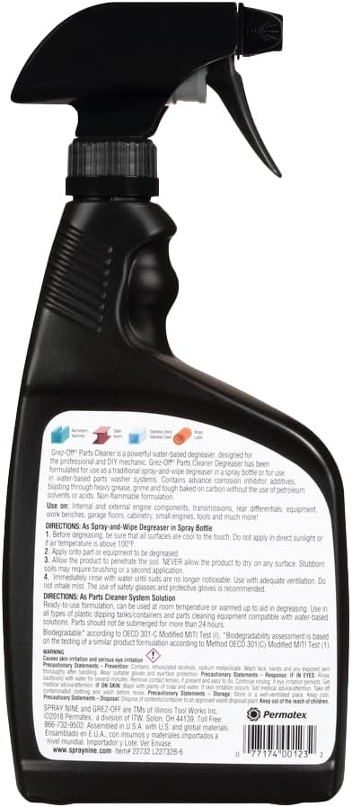 Spray Nine 22732 Grez-Off Heavy Duty Degreaser, 32 oz., Pack of 1