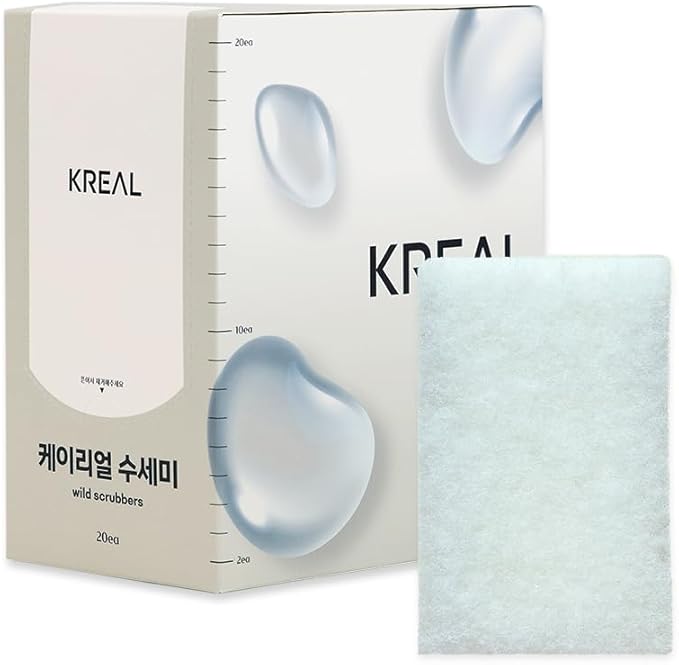 KREAL Non-Woven Disposable Scrub Sponge (20 Pack) Clean and Decontaminate, Powerful Washing