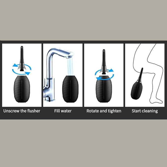 Anal Douches for Men Women LGBT Feminine Care Shower Silicone Tips Douche Anal Douching Spray Can be Connected to Shower Head OH-OT-273