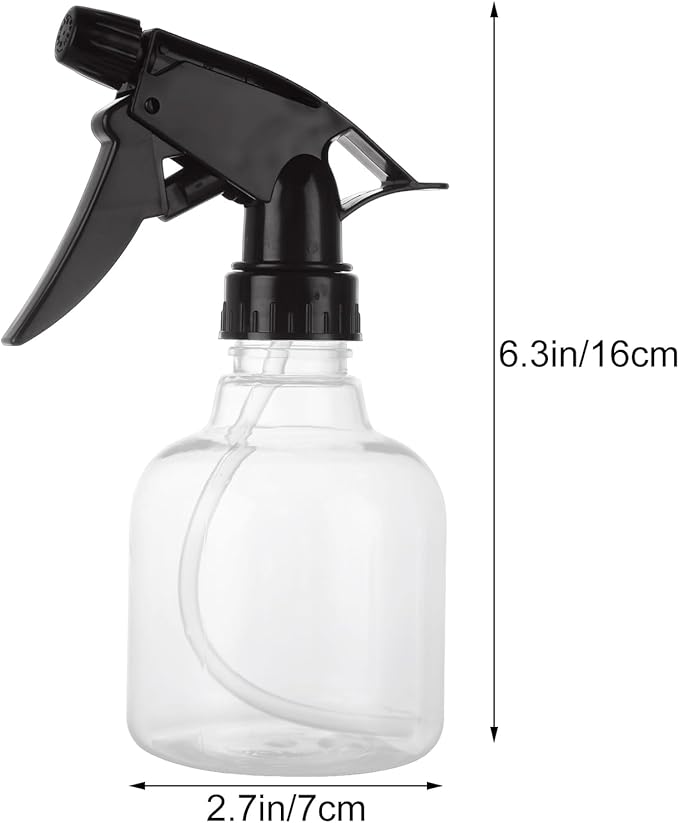 20 Pack 8 Oz Plastic Spray Bottle with Black Trigger Sprayers, Empty Refillable Spray Bottles with Adjustable Head Sprayer for Cleaning, Hair, Plant & Kitchen Use