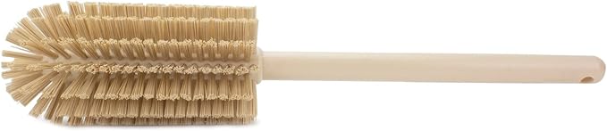 SPARTA Scrub Brush Bottle Brush, Dishwasher Safe Brush with Hanging Hole for Cleaning, Plastic, 16 Inches, Tan