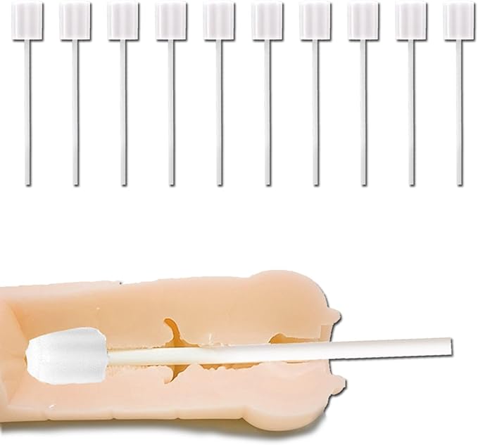 Onahole Cleaning Swab Sticks – 10-Pack Individually Wrapped Sponge Rods for Male Masturbator Sleeves – Cleaning Tools for Adult Toy Care OH-OT-362-10
