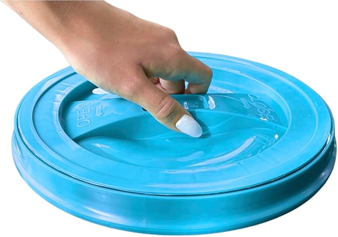 House Naturals 2 Gallon Food Grade - BPA Free Made in USA Buckets Lime Color pails with Screw On Gasket Lids (3, Lime - Aqua lids)