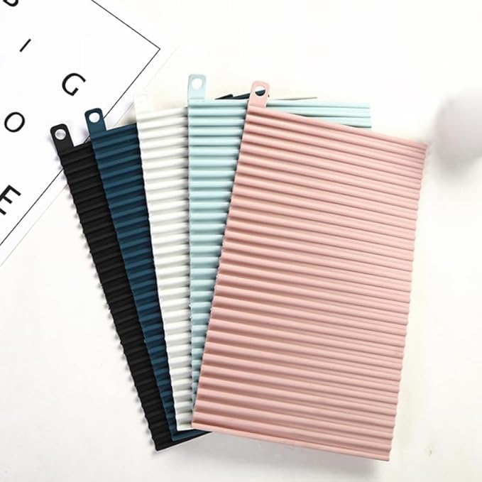 Soft Anti-Slip Washboard Mini Washing Board Folding Draining Hole Ideal for Travel Daily Use