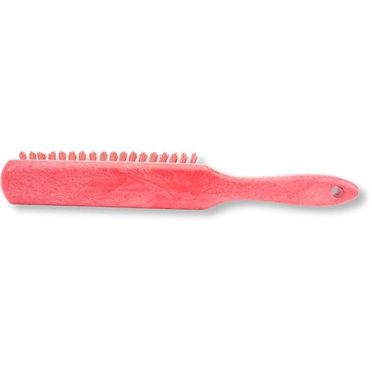 SPARTA Handheld Soft Counter Brush 8 Inch Bristle Span, Multi-Use Dust Brush with 5 Inch Handle for Tables, Countertops, and Delicate Surfaces, Polyester, Red, (Pack of 6)