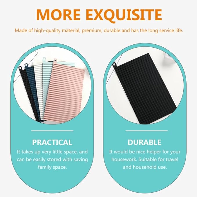 Soft Anti-Slip Washboard Mini Washing Board Folding Draining Hole Ideal for Travel Daily Use