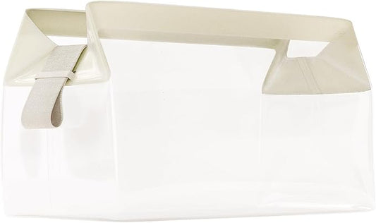 Cadence Parcel - Clear Dopp Kit with Magnetic Closure - Durable and Leak-Resistant Travel Toiletry Kit - Modular Design - Hygiene Bag for Travel Essentials - 4 Qt - Pebble